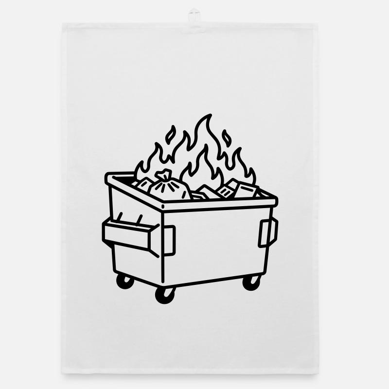 Dumpster Fire Organic dish towel
