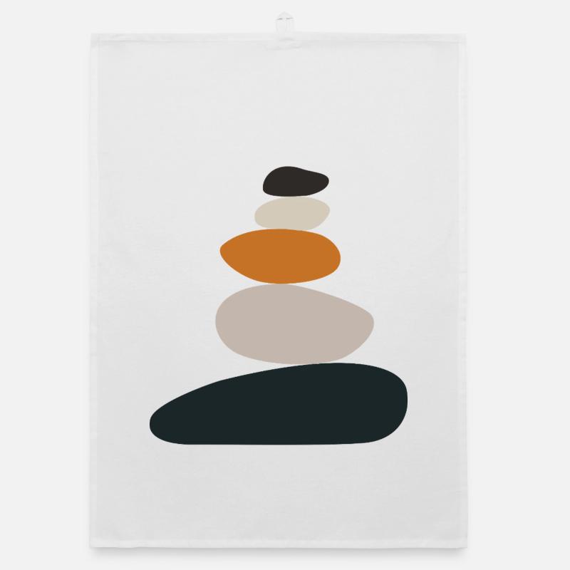 Stone Stack Zen Balance Organic dish towel