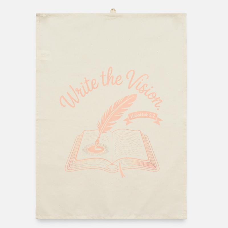 Write the Vision: Book & Feather Organic dish towel
