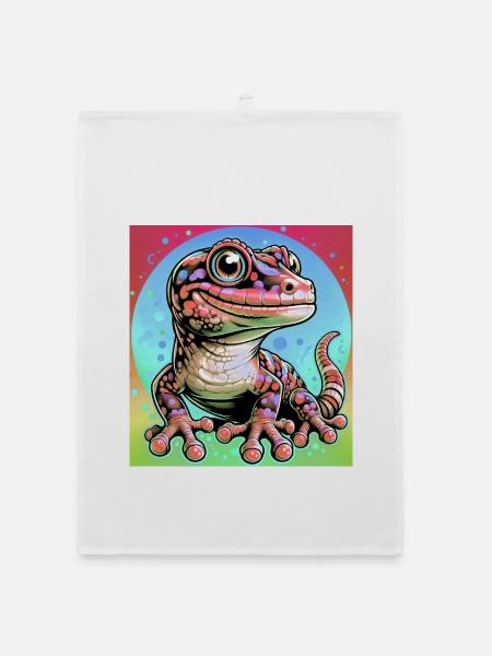 Gecko - Organic Geschirrtuch - Weiß - Vorne
