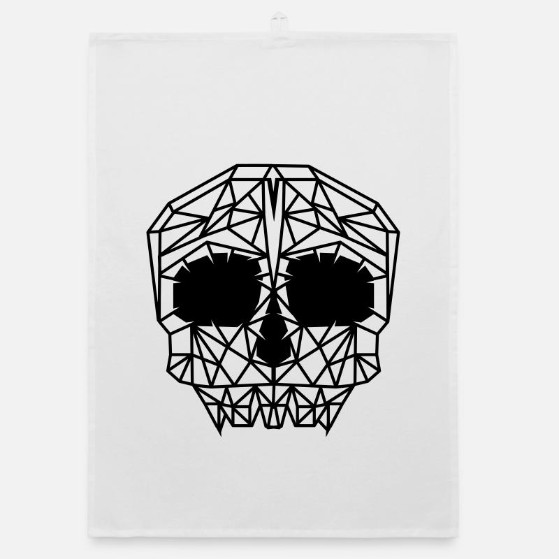 A skull grid Organic dish towel