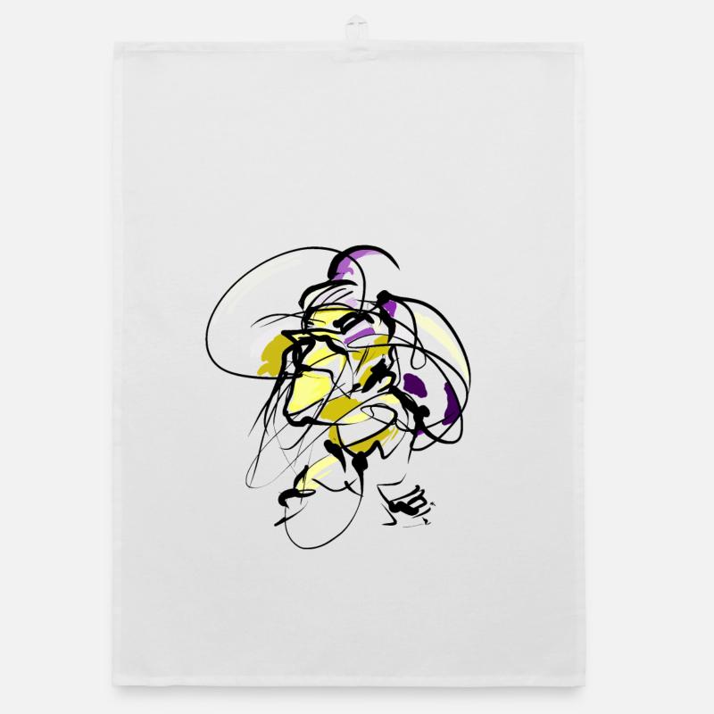 Abstract - Face Organic dish towel