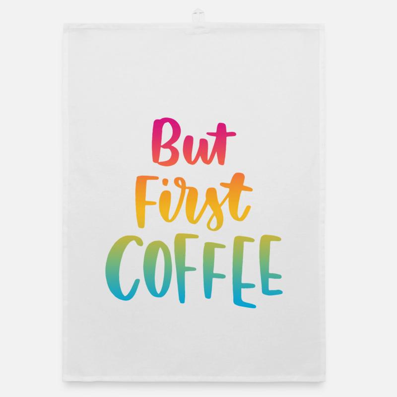 Aber erster Kaffee Organic Geschirrtuch