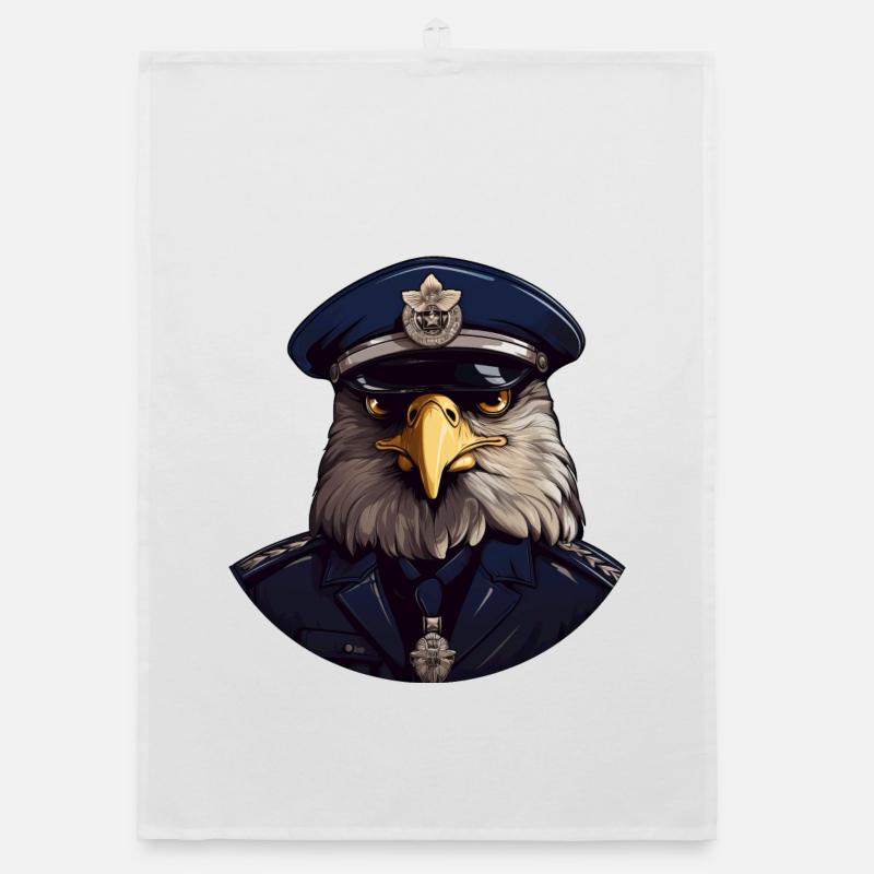 Owls Policeman Organic dish towel