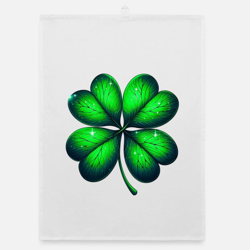 Four-leaf clover Organic dish towel