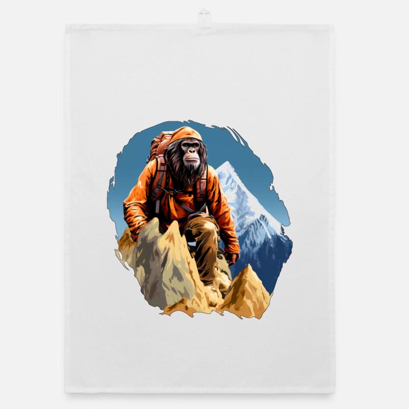 Monkey Mountaineer / Hiking Monkey Organic dish towel