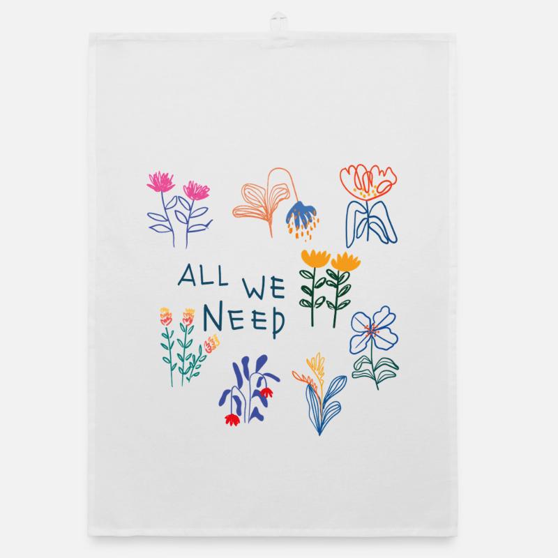 All We Need Blumen Organic Geschirrtuch