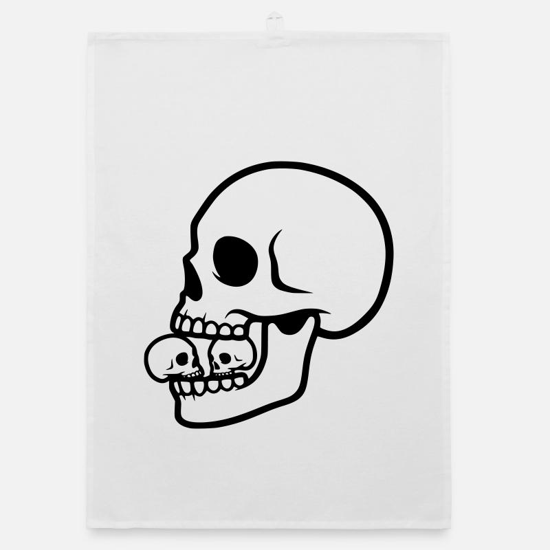 Macabre Skull | Horror Design Organic dish towel