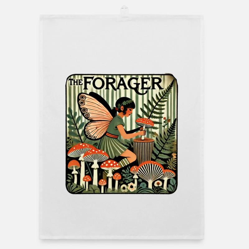 Fée cueillette dans la forêt de champignons Torchon bio