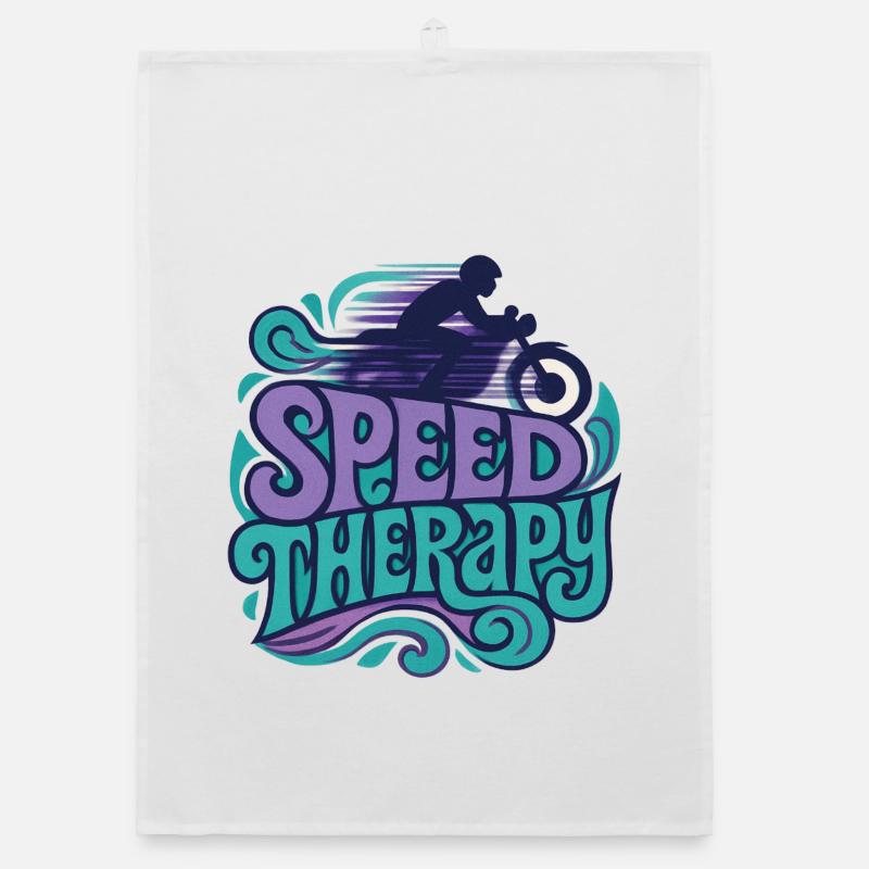 Speed Therapy - Motorcycle Organic dish towel
