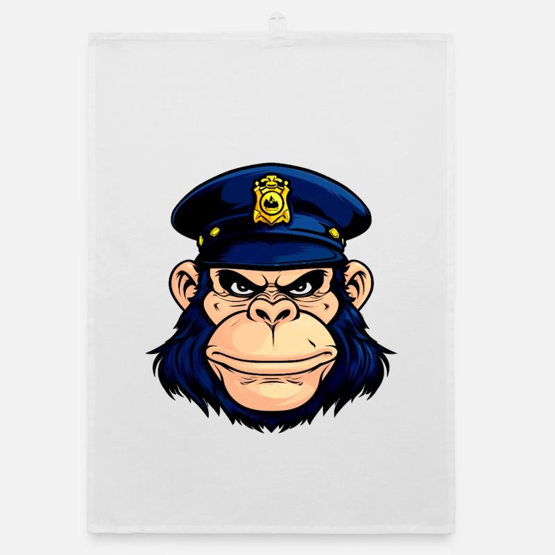 Affen Polizei Organic Geschirrtuch