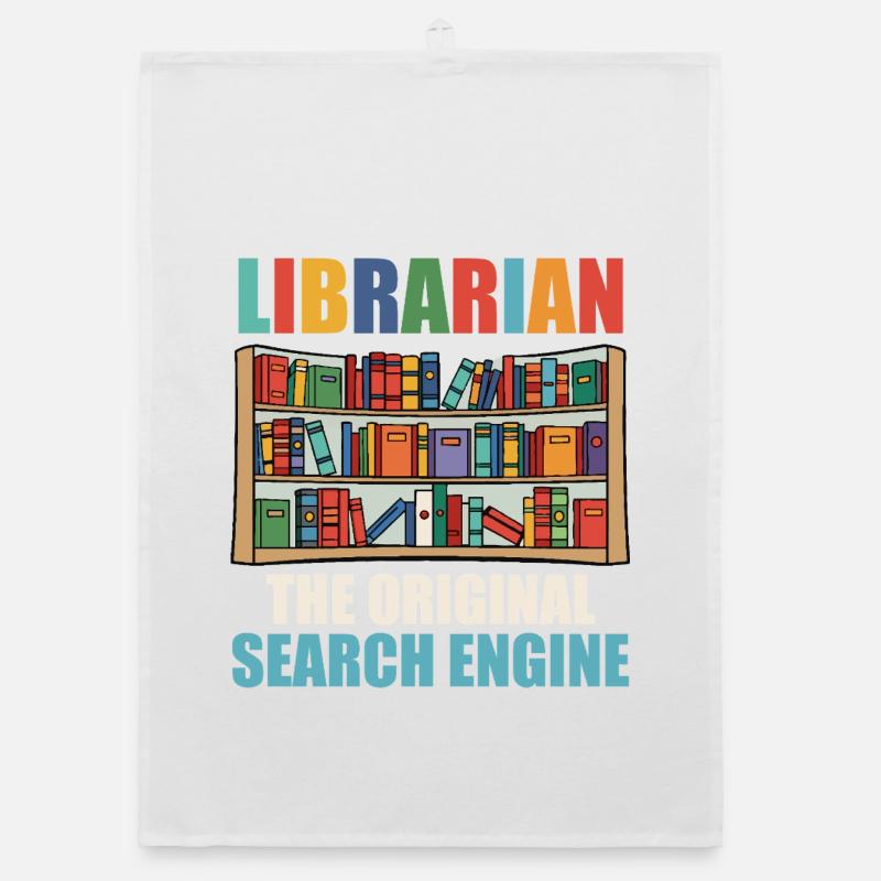 Librarian Book Reading Library Bookaholic Read Organic dish towel