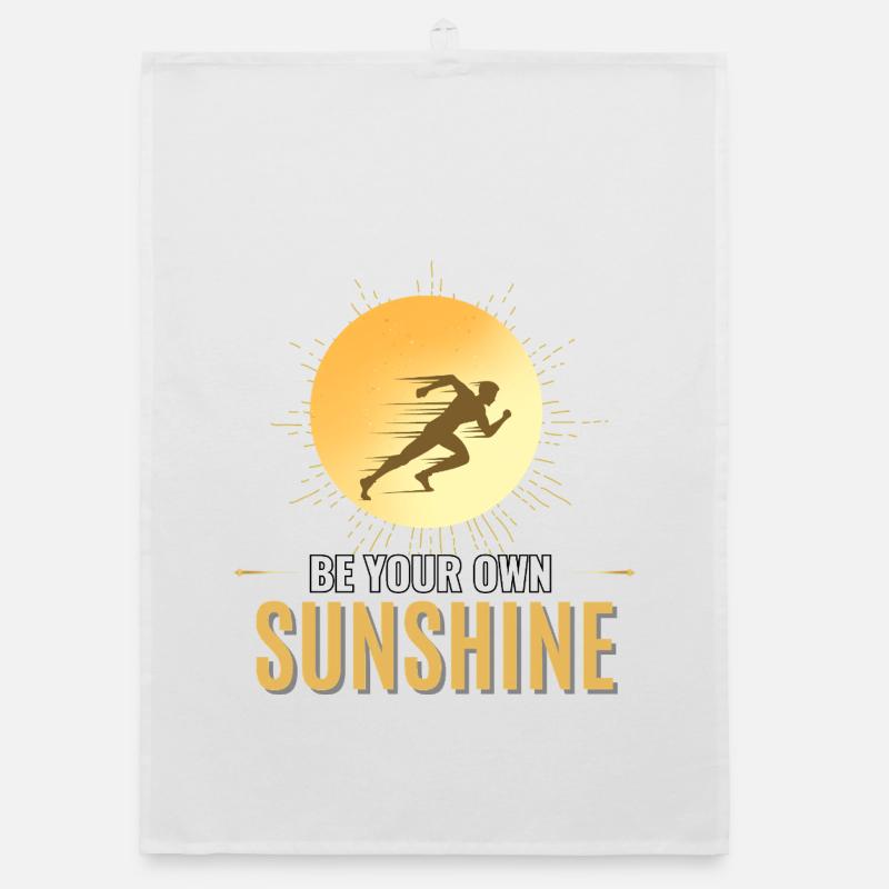 Sei deine eigene Sonnenschein-Laufmotivation Organic Geschirrtuch