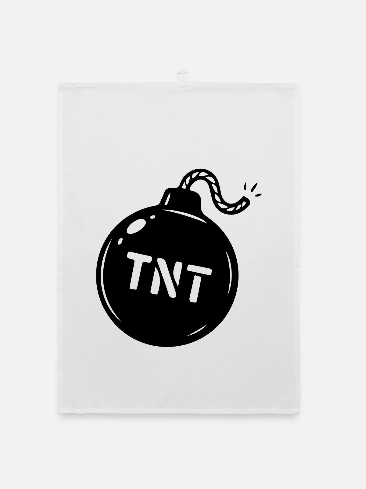 Bombe TNT Symbol - Organic Geschirrtuch - Weiß - Vorne