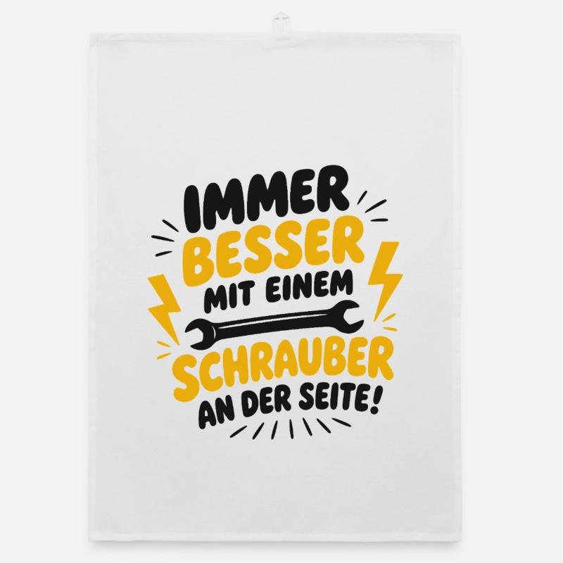 Besser mit Schrauber an der Seite Organic Geschirrtuch