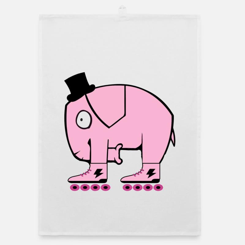 Pink Elephant Organic dish towel