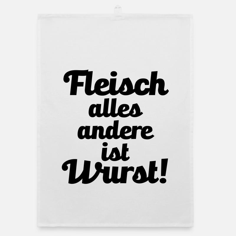 Fleisch. alles andere ist Wurst! Organic Geschirrtuch