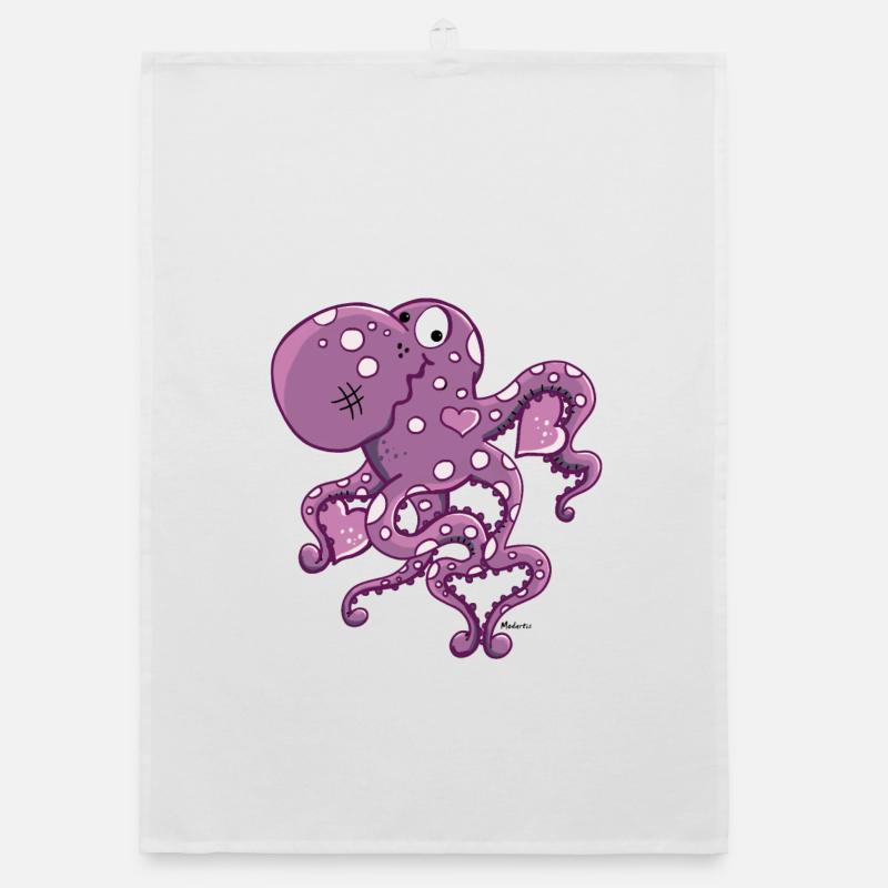 Amorous Octopus Organic dish towel