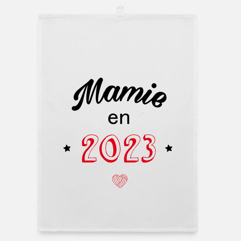 Mamie en 2023 - Torchon bio - blanc