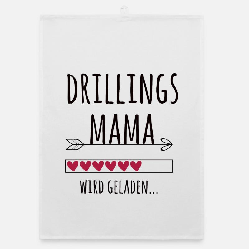 werdende Drillingsmama Schwangerschaft Drillinge Organic Geschirrtuch