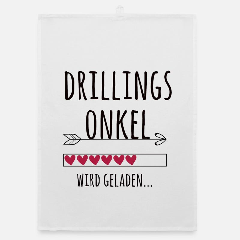 werdender Drillingsonkel Schwangerschaft Drillinge Organic Geschirrtuch