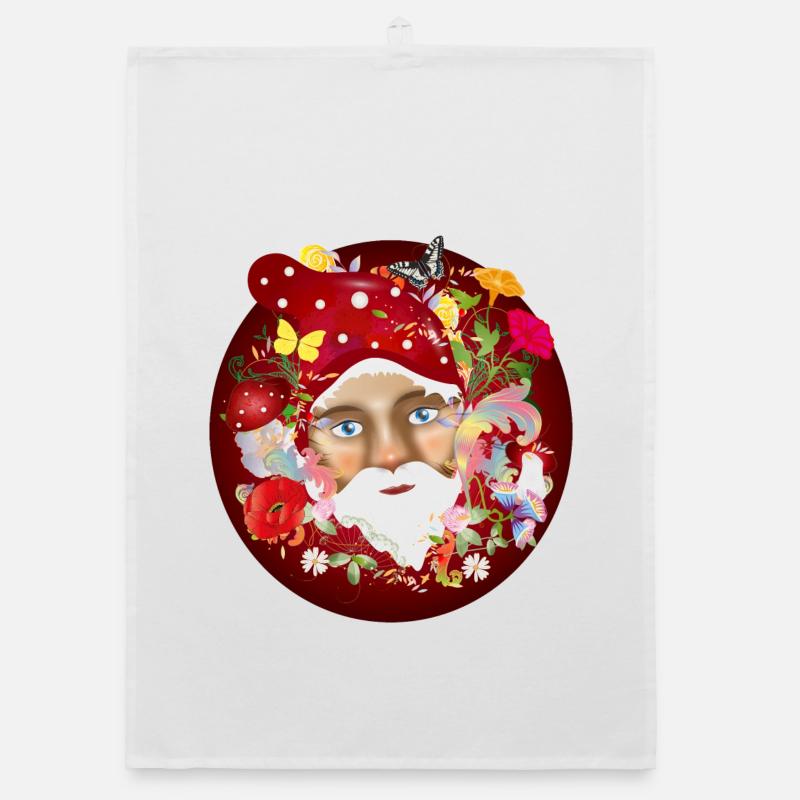 Die bunte und blühende Welt der Gartenzwerge Organic Geschirrtuch