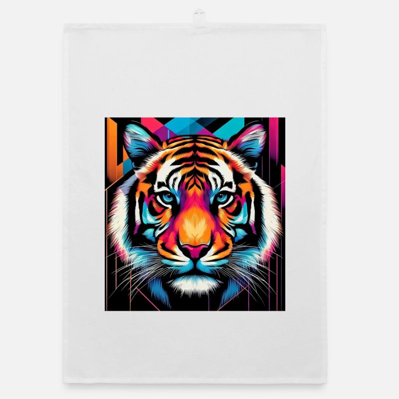 Tiger - Organic Geschirrtuch - Weiß
