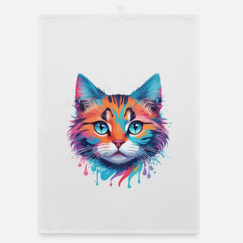 Cute Cat Organic dish towel