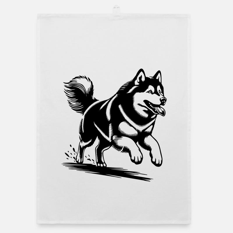 Alaskan Malamute Organic dish towel