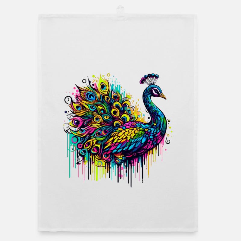 Peacock Organic dish towel
