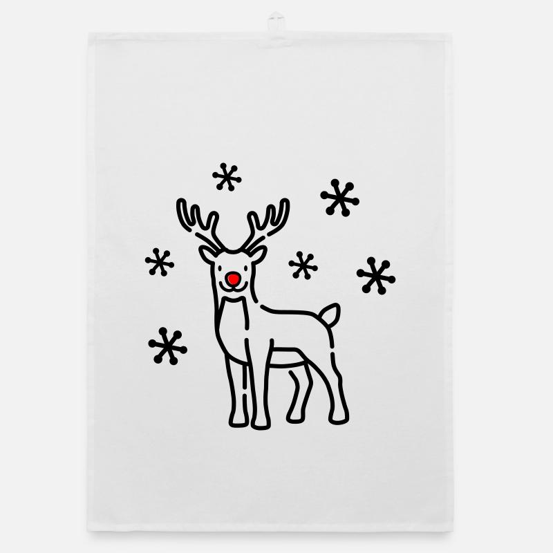 Cerf de Noël Renne Torchon bio