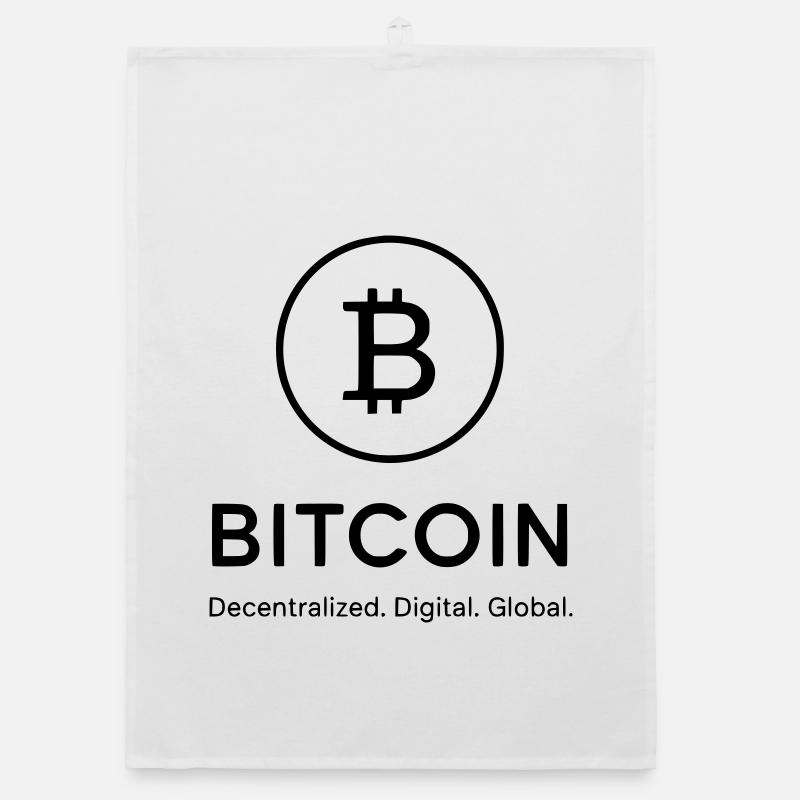 Bitcoin - decentralized, digital global Organic dish towel
