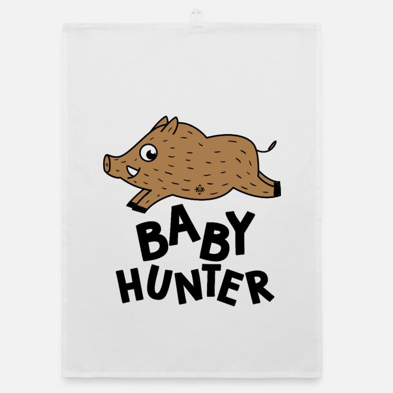 bébé chasseur pour naissance grossesse chasse Torchon bio