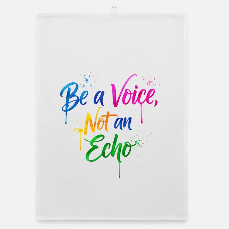 Conception de citation de protestation arc-en-ciel inspirante Torchon bio