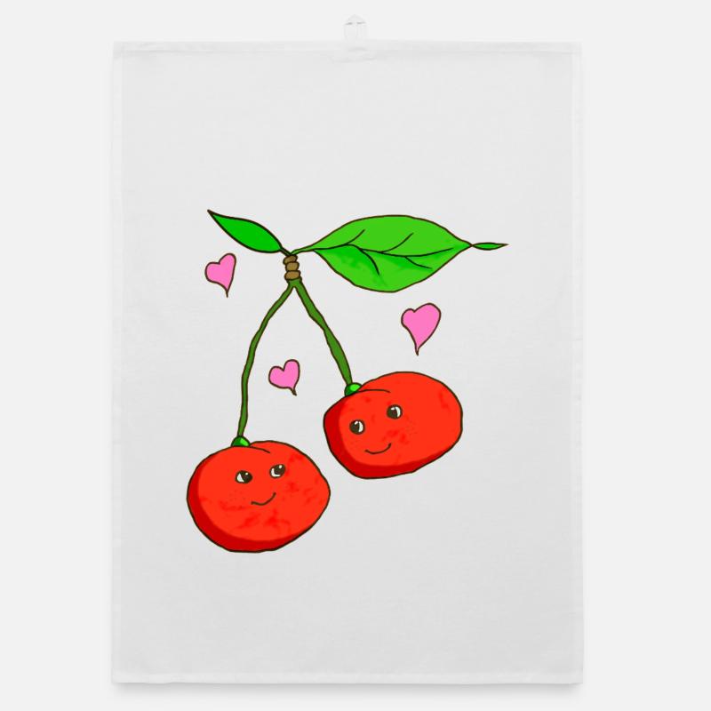 Cherries Organic dish towel