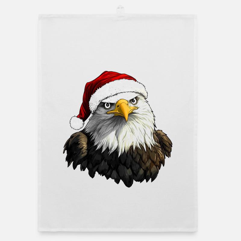 Santa Claus Eagle Organic dish towel