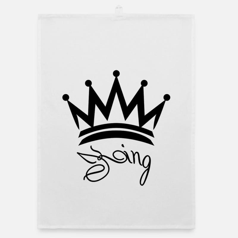 King Valentinstag, Hochzeitstag oder Paar Design Organic Geschirrtuch