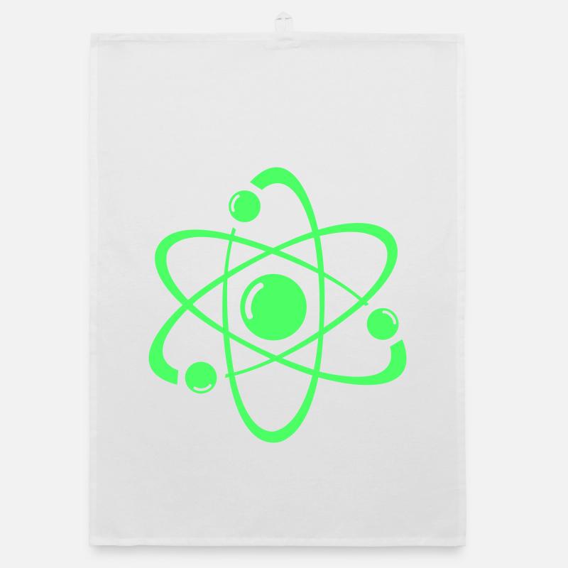 Conception d’atome de néon : image atomique radiante Torchon bio