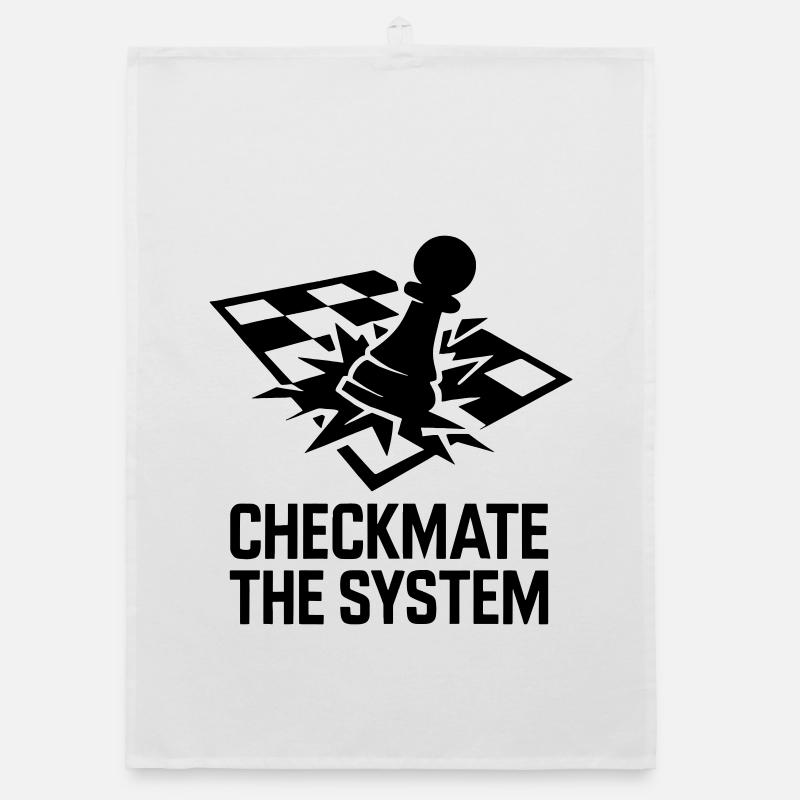 Echec et Mat au Système Design Stratège Rebelle Torchon bio