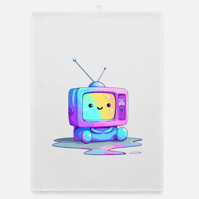Regenbogen TV Kuscheltier Organic Geschirrtuch