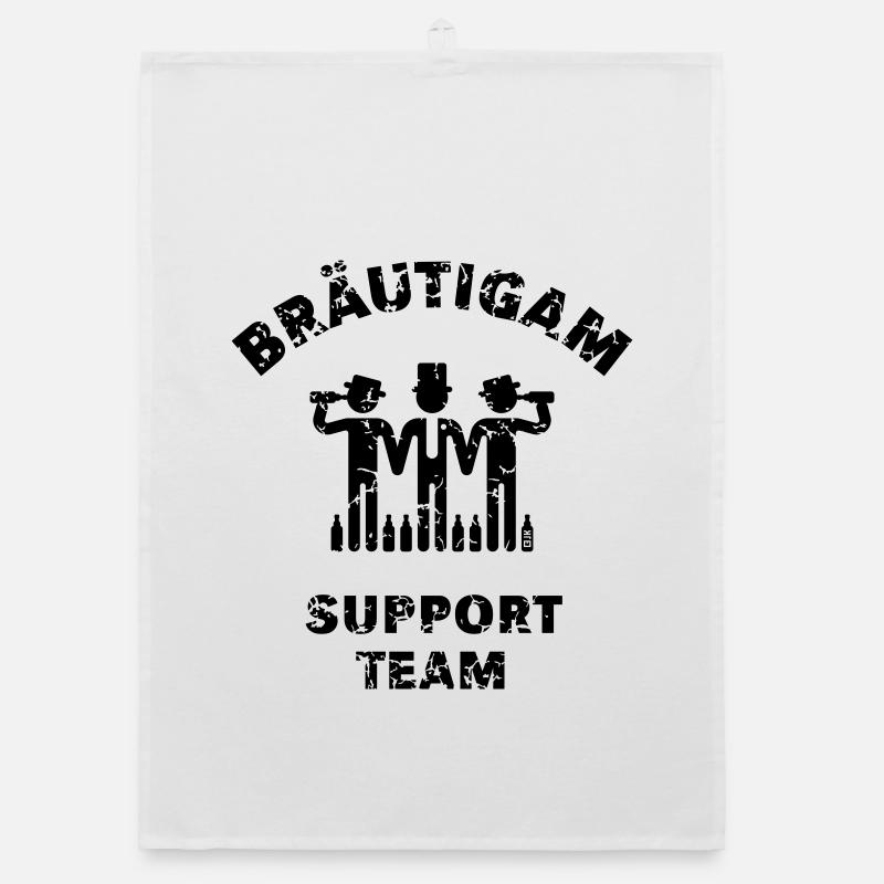 Bräutigam Support Team (JGA Polterabend Vintage B) Organic Geschirrtuch