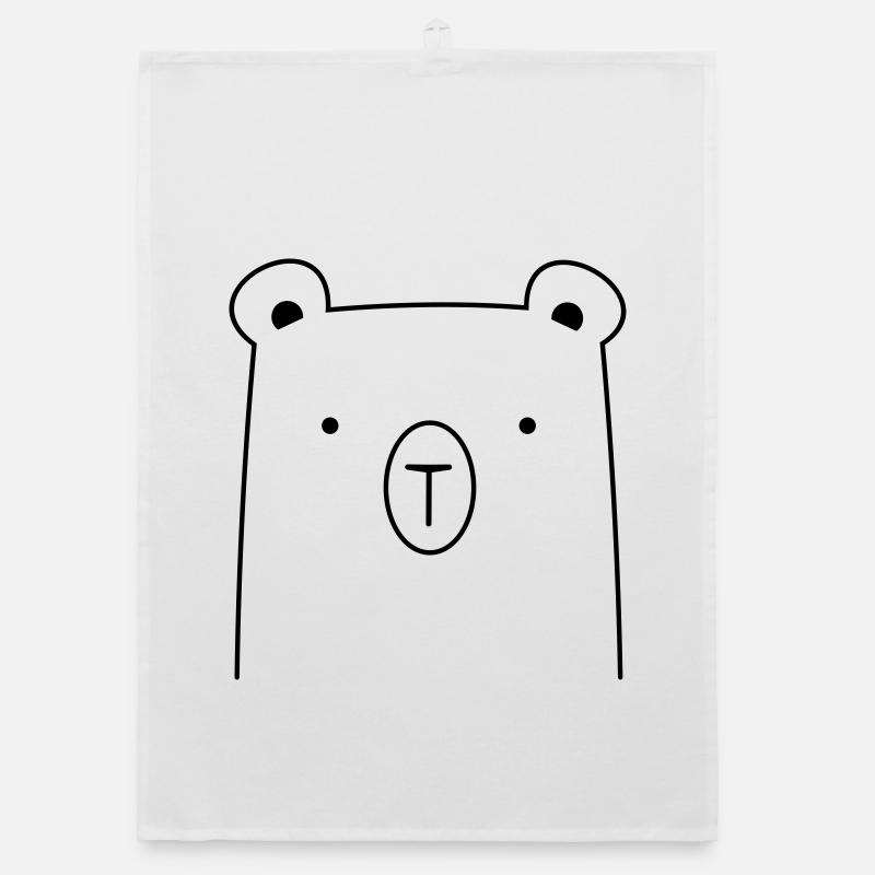 Bär Bärchen Knuddelbär Geschenkidee Organic Geschirrtuch