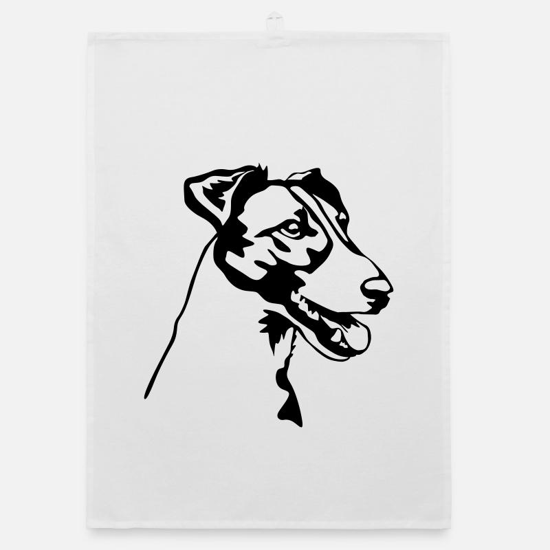 Foxterrier Kopf Organic Geschirrtuch