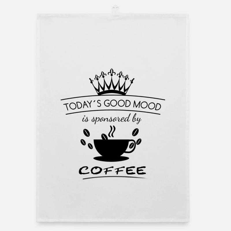 Gute Laune Kaffee | Good Mood - Organic Geschirrtuch - Weiß