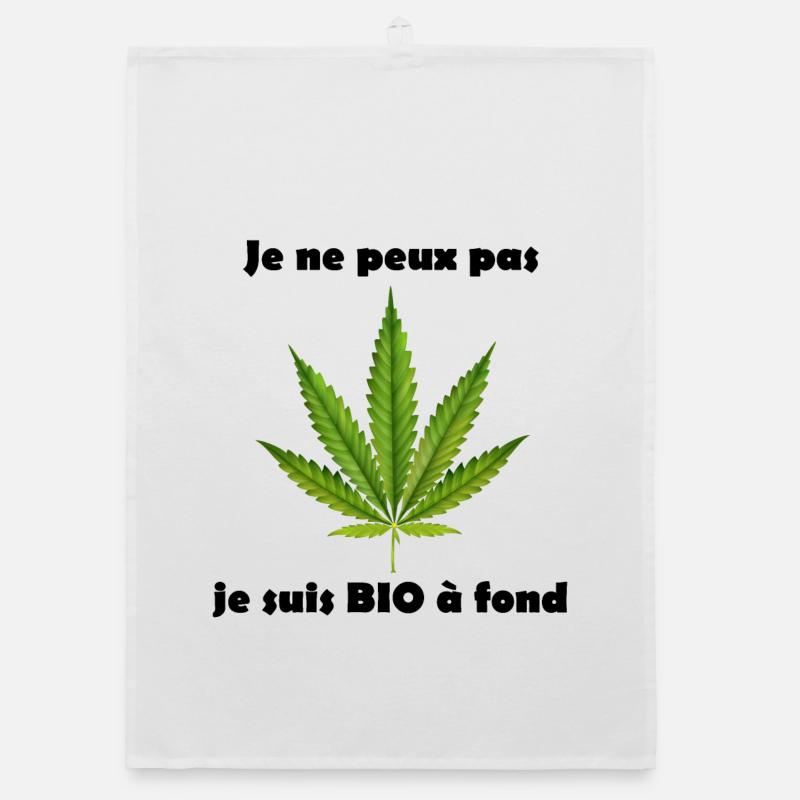 Stylized cannabis leaf for clothing Organic dish towel
