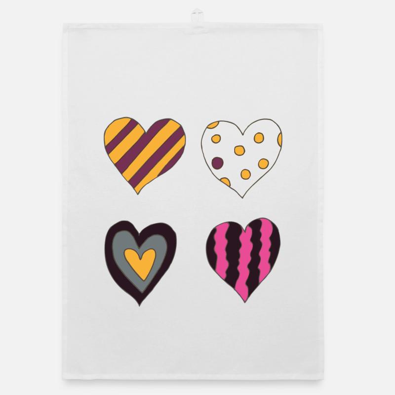 herzen variation vierte Organic Geschirrtuch