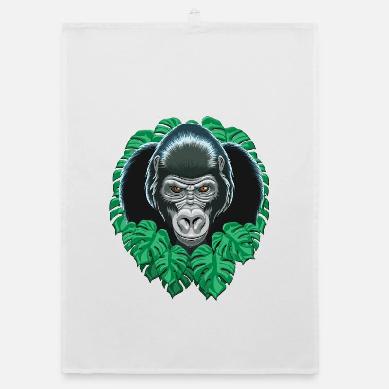 Gorilla-Kopf Organic Geschirrtuch
