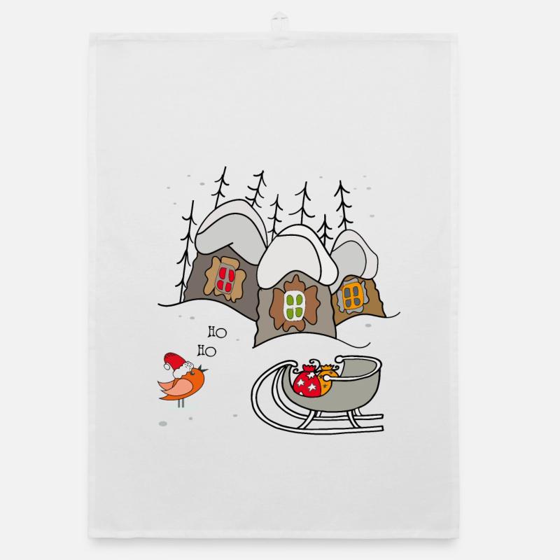 Heure d’hiver Temps de Noël Ho Ho Torchon bio