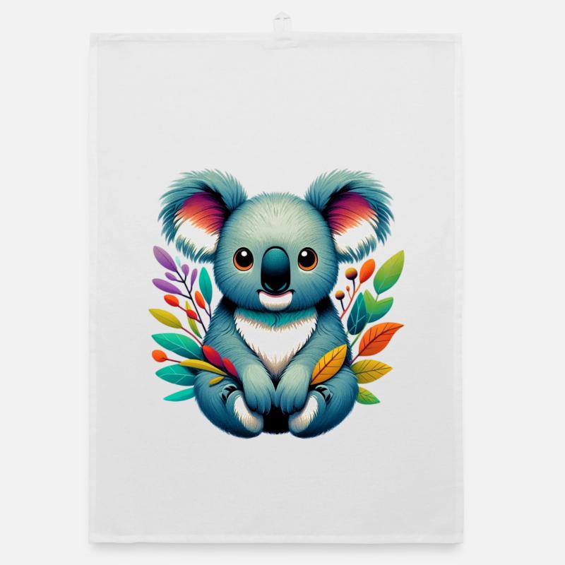 Koala - Organic Geschirrtuch - Weiß
