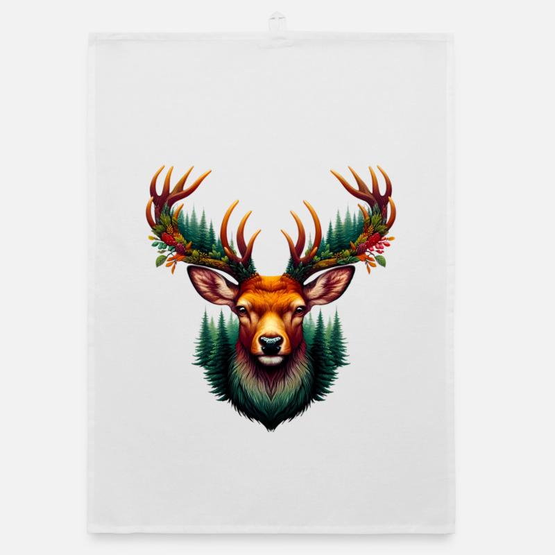 Deer Organic dish towel